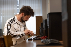 Classes at the BUT Faculty of Electrical Engineering. Student at work. photo: Dariusz Piekut/PB