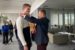 Robert Wojtkowiak i dr inż. Rajmund Stasiewicz. Fot. Centrum Popularyzacji Matematyki „Signum”
