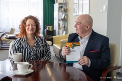 Spotkanie Rektor PB Marty Kosior-Kazberuk i Prof. Jana Dąbrowskiego. 28.03.2024 r. fot. Iryna Mikhno/ PB (1)