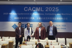 Przedstawiciele Wydziału Elektrycznego PB na konferencji CACML 2025 w Chinach. Fot. materialy Wydział Elektryczny PB