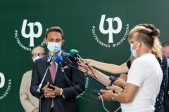 Podpisanie porozumienia o współpracy pomiędzy Politechniką Białostocką a Gminą Olecko, dnia 21.07.2021; fot. G. Kościuk