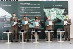 Konferencja z dnia 5.10.2021 pt.: Politechnika Białostocka rozpoczyna współpracę z czterema parkami narodowym; fot. Gabriela Kościuk