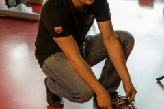 A presentation of sumo robots during the Family Science Picnic at the Municipal Stadium in Białystok. Photo by Piotr Awramiuk