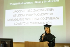 2024-07-10 Zakończenie studiów podyplomowych Zarządzanie szkodami od zwierząt łownych i chronionych fot. Jerzy Doroszkiewicz Politechnika Białostocka