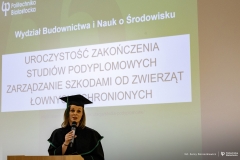 2024-07-10 Zakończenie studiów podyplomowych Zarządzanie szkodami od zwierząt łownych i chronionych fot. Jerzy Doroszkiewicz Politechnika Białostocka