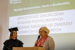 2024-07-10 Zakończenie studiów podyplomowych Zarządzanie szkodami od zwierząt łownych i chronionych fot. Jerzy Doroszkiewicz Politechnika Białostocka